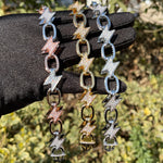 Load image into Gallery viewer, DUBSS - Iced Out Lightning Bolt Bracelet