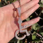 Load image into Gallery viewer, DUBSS - Iced Out Wheel Chair Gang Pendant