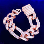 Load image into Gallery viewer, DUBSS - Iced Out Baguette Figaro Bracelet
