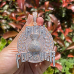 Load image into Gallery viewer, DUBSS - Iced Out Rich Forever Money Bag Pendant