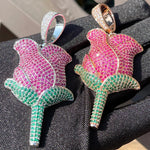 Load image into Gallery viewer, DUBSS - Iced Out Rose Pendant