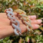 Load image into Gallery viewer, DUBSS - Iced Out Double Clasps Infinity Bracelet