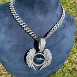 Load image into Gallery viewer, DUBSS - Iced Out Angel Winged Photo Pendant