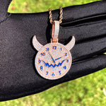 Load image into Gallery viewer, DUBSS - Iced Out Evil Clock Pendant
