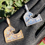 Load image into Gallery viewer, DUBSS - Iced Out Ocean Wave Pendant