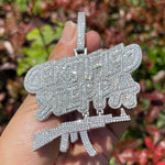 Load image into Gallery viewer, DUBSS - Iced Out Steppa Gun Pendant