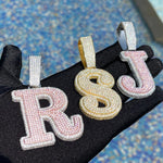 Load image into Gallery viewer, DUBSS - Iced Out Two Layers Single Initial Pendant