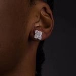 Load image into Gallery viewer, DUBSS - 9mm Iced Flower Shape Earrings