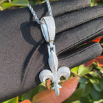 Load image into Gallery viewer, DUBSS - Iced Out The Fleur De Lys Pendant