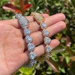 Load image into Gallery viewer, DUBSS - Iced Out Heart Clustered Bracelet