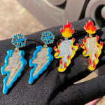 Load image into Gallery viewer, DUBSS - Snow Fire Lightning Pendant