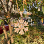 Load image into Gallery viewer, DUBSS - Iced Out Baguette Snow Flower Pendant