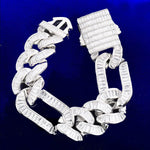 Load image into Gallery viewer, DUBSS - Iced Out Baguette Figaro Bracelet