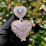 Load image into Gallery viewer, DUBSS - Iced Out Hearts Fly Pendant