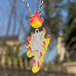 Load image into Gallery viewer, DUBSS - Snow Fire Lightning Pendant