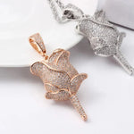 Load image into Gallery viewer, DUBSS - Iced Rose Flower Necklace