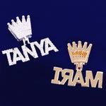 Load image into Gallery viewer, DUBSS - Custom Small Crown Bail Letter Pendant
