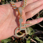 Load image into Gallery viewer, DUBSS - Iced Out Wheel Chair Gang Pendant