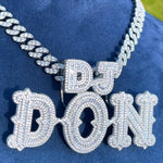 Load image into Gallery viewer, DUBSS - Custom 2 Sizes Baguette Letter Pendant