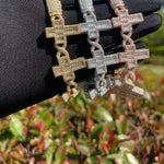 Load image into Gallery viewer, DUBSS - Baguette Cross Infinity Bracelet