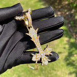 Load image into Gallery viewer, DUBSS - Iced Out Gothic Upside Down Cross Pendant