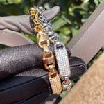 Load image into Gallery viewer, DUBSS - Coffee Bean Tile Square Clustered Bracelet