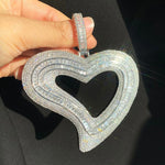 Load image into Gallery viewer, DUBSS - Iced Out Tilted Heart Pendant
