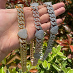 Load image into Gallery viewer, DUBSS - 18mm Iced Out Cuban Heart Chain