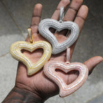 Load image into Gallery viewer, DUBSS - Iced Out Tilted Heart Pendant