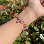 Load image into Gallery viewer, DUBSS - Iced Out Prong Cross Infinity Bracelet