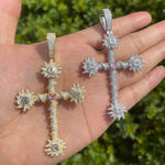 Load image into Gallery viewer, DUBSS - Iced Out Geared Cross Pendant