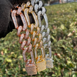 Load image into Gallery viewer, DUBSS - Iced Out Baguette Figaro Bracelet