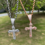 Load image into Gallery viewer, DUBSS - Iced Out Cross Heart Pendant
