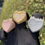 Load image into Gallery viewer, DUBSS - Gold Baguette Wave Heart Ring