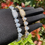 Load image into Gallery viewer, DUBSS - Iced Out Heart Clustered Bracelet