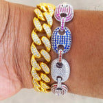 Load image into Gallery viewer, DUBSS - 12mm Iced Multicolor Cuban Bracelet