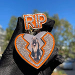 Load image into Gallery viewer, DUBSS - Iced Out Broken Heart Photo Pendant