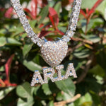 Load image into Gallery viewer, DUBSS - Iced Out Heart Bail Letter Pendant