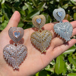Load image into Gallery viewer, DUBSS - Iced Out Hearts Fly Pendant
