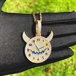 Load image into Gallery viewer, DUBSS - Iced Out Evil Clock Pendant