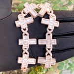 Load image into Gallery viewer, DUBSS - Iced Out Baguette Cross Infinity Bracelet