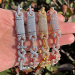 Load image into Gallery viewer, DUBSS - Iced Out Infinity Spike Cross Bracelet