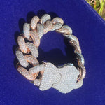 Load image into Gallery viewer, DUBSS - Iced Out Cuban Locket Clasp Bracelet