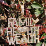 Load image into Gallery viewer, DUBSS - Iced Out Family Health Wealth Pendant