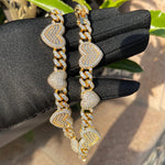 Load image into Gallery viewer, DUBSS - Iced Out Influx Heart Chain