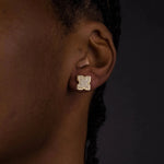 Load image into Gallery viewer, DUBSS - 9mm Iced Flower Shape Earrings