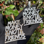 Load image into Gallery viewer, DUBSS - Iced Out Make Money Not Friends Pendant