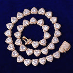 Load image into Gallery viewer, DUBSS - Clustered Heart Tennis Chain