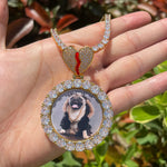 Load image into Gallery viewer, DUBSS - Custom Round Broken Heart Photo Pendant