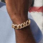 Load image into Gallery viewer, DUBSS - Iced Out Figaro Cuban Bracelet